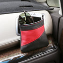 Leather Car Air Vent Storage Bag Phone Holder Sundries Storage Bucket Hanging Pocket Pouch