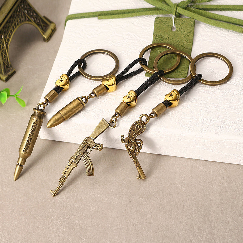 Suicide Spuad Keychain Bullet and Gun Pendant Keyring Gift