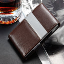 IPRee PU Leather Card Holder Double Open Credit Card Case ID Card Storage Box Business Travel
