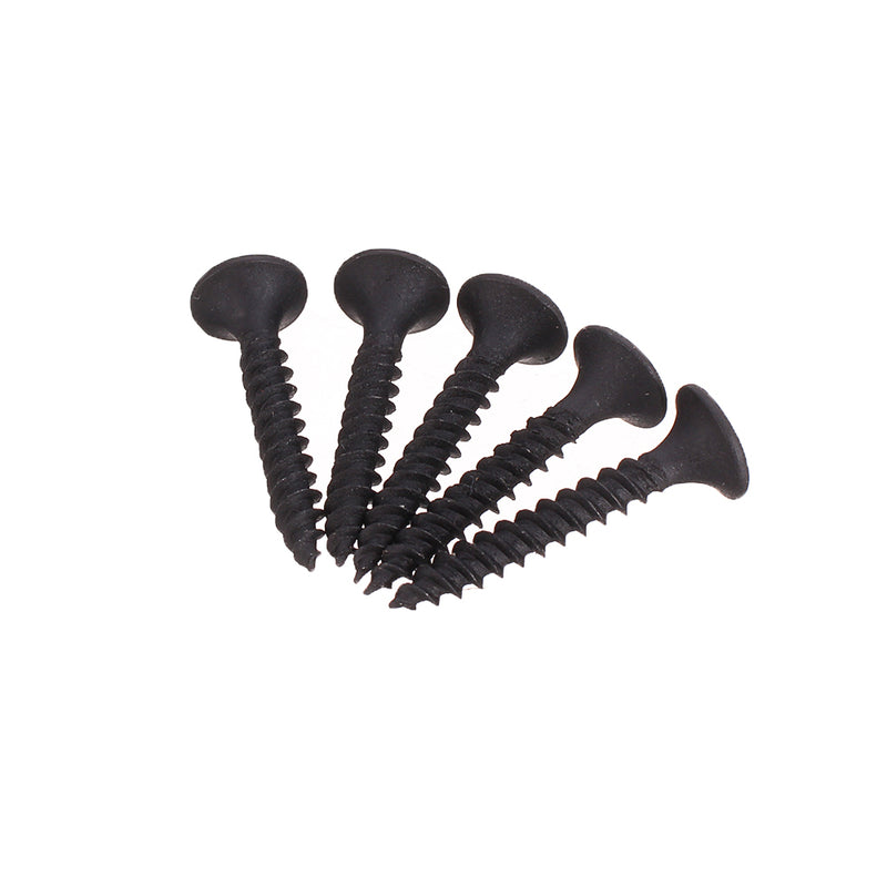 Suleve M3.5CP5 1000Pcs M3.5 Cross Black Recessed Flat Head Self Tapping Ash Phosphorus Drywall Metric Threaded Wood Screw Nail Bolt