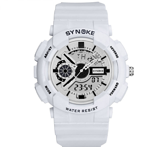 SYNOKE 9015 Double Display Movement Luminous Alarm Calendar Sports Dual Display Digital Watch Men Watch