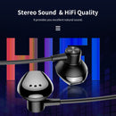 ROCK SPACE ES02 HiFi Stereo Music Earphone 3.5mm Wired Control Aluminum Alloy Headset for PC Cell Phones