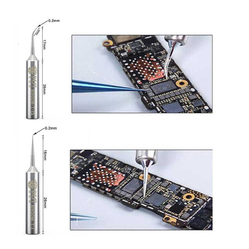 B900M-T-I B900M-T-IS Soldering Iron Tips Oxygen-free Copper 0.2mm Fly Line Welding Tips Solder Iron Sting for 936/937 Soldering Station DIY Rework Tools