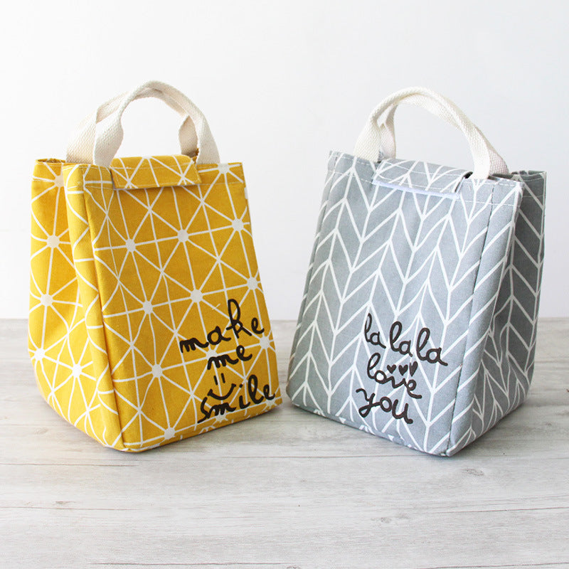 KCASA KC-CB06 Woman Hand-held Lunch Tote Bag Travel Picnic Cooler Insulated Handbag Lunch Bag