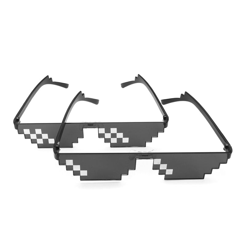 Thug Life Attitude Stylish Sunglasses Novelty MLG Pixelated Glass 6/8 Bit Pixel Unisex