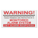 5Pcs Alarm System Monitored Warning Security External Sign Stickers PVC Waterproof
