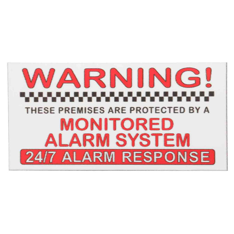 5Pcs Alarm System Monitored Warning Security External Sign Stickers PVC Waterproof