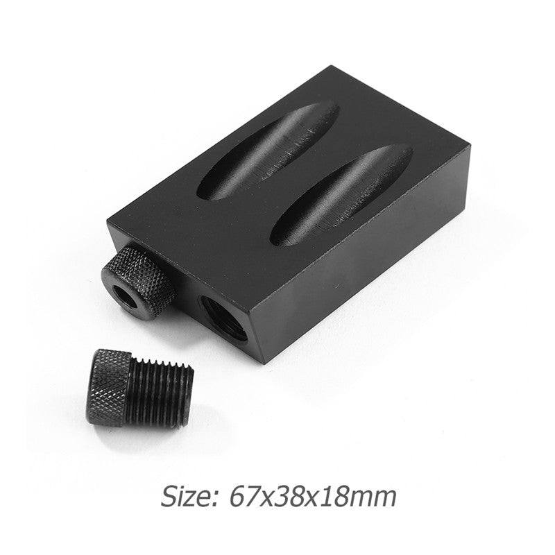 Aluminum Alloy Oblique Hole Positioner 6/8/10mm 15 Degree Woodworking Locator Pocket Hole Jig