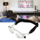 Headband 4.0X Bracket TV Glasses Magnifier Loupe Goggles Magnifying Glass