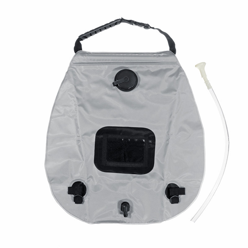 20L Solar Shower Heating Pipe Bag Water Heater Camping Shower Bag Hose W/ Temperature Display