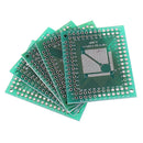 5pcs QFP TQFP LQFP FQFP 32 44 64 80 100 LQF SMD Turn To DIP Adapter PCB Board Converter Plate 0.5/0.8 mm IC Adapter Socket