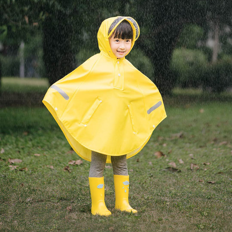 7th Children Cloak Raincoat Boy Girls Waterproof Poncho with 3M Reflection Strip  For Children Rain Coat