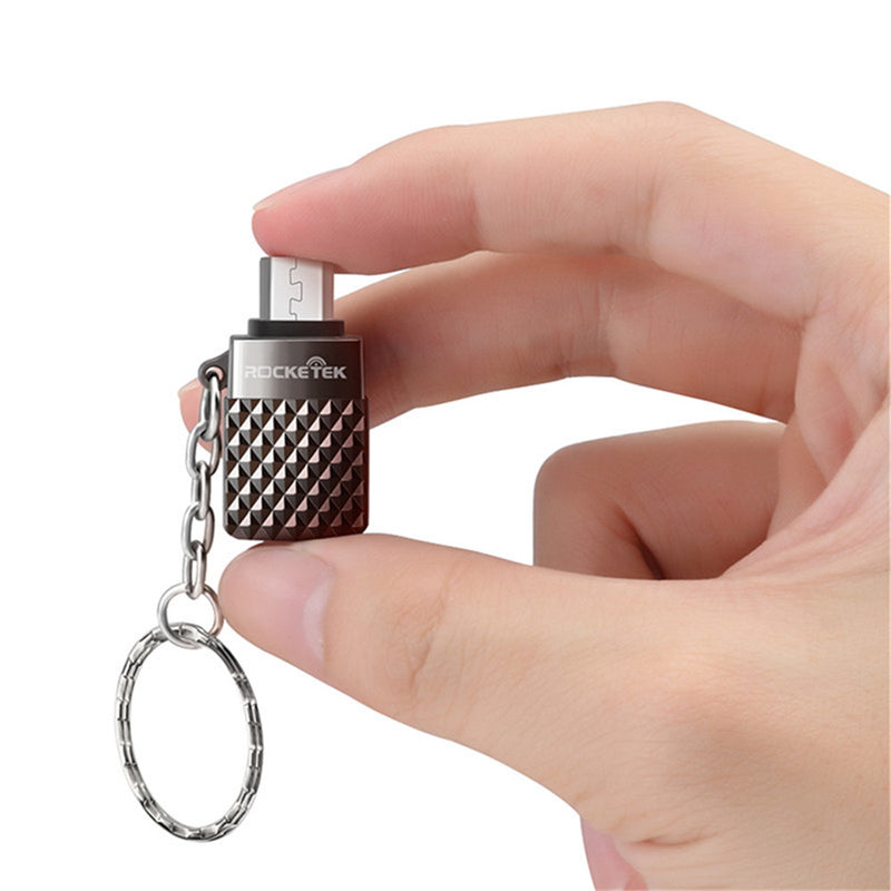 Rocketek Mini Portable Metal Micro USB Male to USB 3.0 Female Adapter Converter for Mobile Phone PC