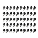 50pcs Nylon Liner Clip Pushpin For Ford For Hummer For GM Torrent Equinox