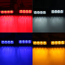2PCS 12V LED Strobe Flash Lights Front Grille Warning Lamp Waterproof with 7 Flashing Modes Switch for Truck Lorry Trailer