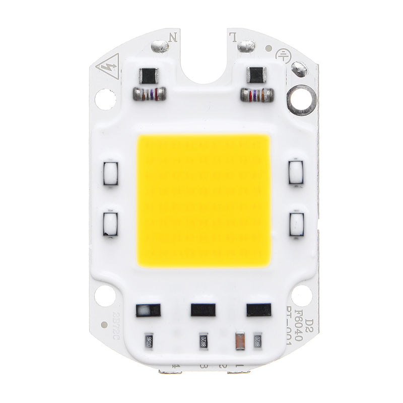 LUSTREON AC110V/220V 30W 40W 50W White/Warm White COB LED Chip 60*40mm for DIY Flood Light