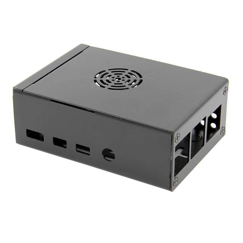 P100 Metal Case Protective Shell + Cooling Fan + 3 Heatsink DIY Kit for Raspberry Pi 4B Only