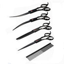 Professional Pet Scissors Kit Sharp Edge Dog Cat 4pcs Grooming With Storage Bag