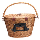 BIKIGHT Trendy Classic Removable Wicker Cycling Bicycle Front Basket Box Bike Basket With Cover