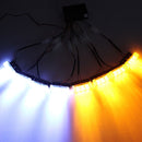 8PCS 24LED Emergency Lights Warning Strobe Flash Lamp Bars Amber White 12V for Car Truck
