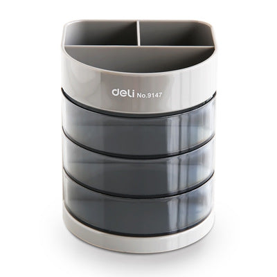 Deli 9147 Multifunctional Pen Holder Office Business Plastic Deli Pen Holder Creative Fashion Receiving Pen Holder