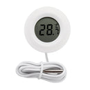 Round Electronic LCD Digital Thermometer Temperature  Meter for Indoor Outdoor Temperature Instruments with External Probe