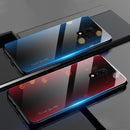 Bakeey Carbon Fiber Gradient Color Shockproof Tempered Glass Protective Case for OnePlus 7