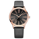 MINI FOCUS 0259L Casual Style Shining Women Wrist Watch Genuine Leather Strap Quartz Watch