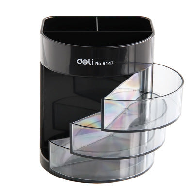 Deli 9147 Multifunctional Pen Holder Office Business Plastic Deli Pen Holder Creative Fashion Receiving Pen Holder