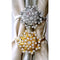 1 Pair Magnetic Crystal Flower Curtains Tiebacks Tie Backs Buckle Clips Holdbacks