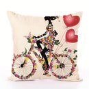 Fairy tales Flower Style Printed Pillow Cover Butterfly Girls Pillow Case house Bed Hotel Decorative