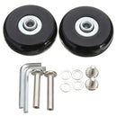2pcs 50mm Black Luggage Suitcase Replacement Rubber Wheel Roller Suitcase Repair Parts
