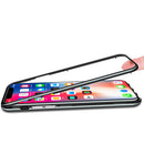 Bakeey Plating Magnetic Adsorption Full Body Protective Case with Tempered Glass for iPhone X