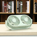 Mini Desk Table Fan Portable Cooling Air Cooler Fan Dual Head Silent Fan 3 Speed