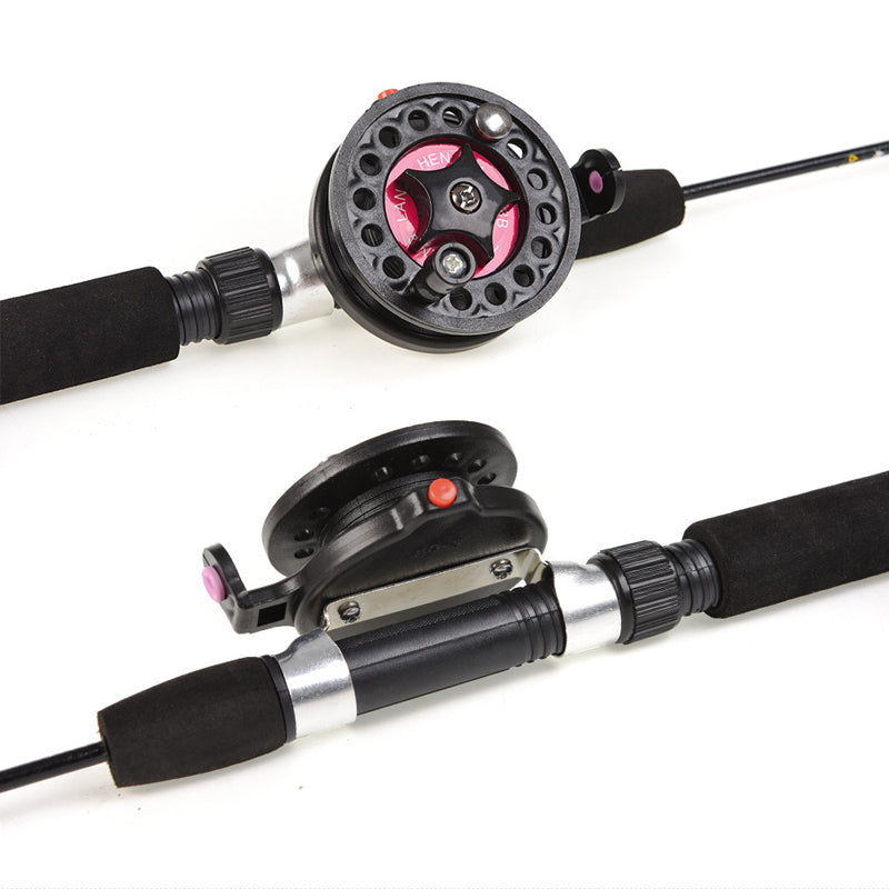 LEO 62/65CM Fiberglass Telescopic Fishing Rod Reel Combo Mini Pocket Fishing Rod Set