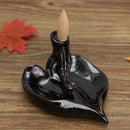 Feng Shui Backflow Incense Cone Burner Stick Holder Heart Shape Fragrant Smoke Backflow Censer