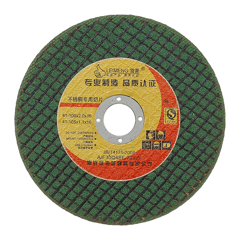 4 Inch Resin Metal Cutting Wheel 16mm Bore Grinding Disc For Angle Grinder