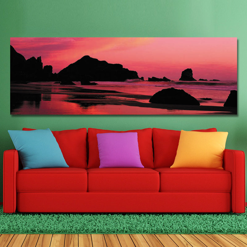 DYC 10490 Single Spray Oil Paintings Photography Seaside Sunrise Landscape WallArt For Home Decoration Paintings