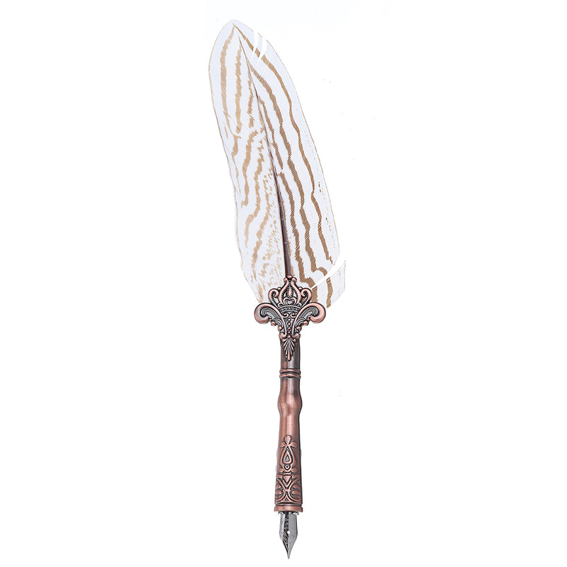 Classical Feather Pen Fountain Quill Dip Writing 3 Replacement Nibs With Ink Set Wedding Banquet Signature Pen