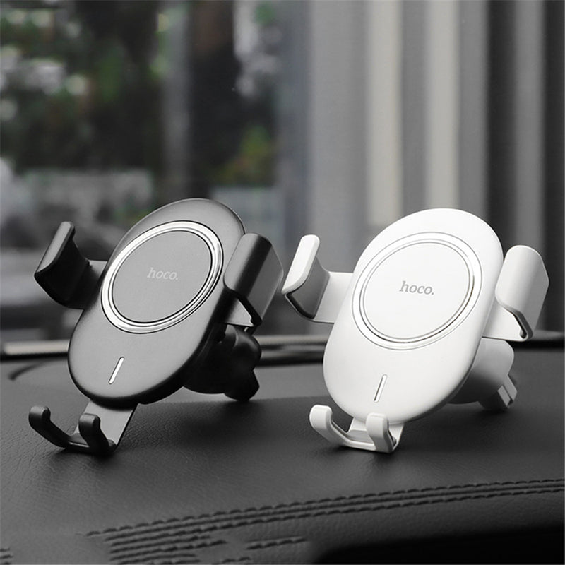 HOCO CW17 Qi Wireless 10W Fast Charger Garvity Auto Lock Car Air Vent Holder Stand for Mobile Phone 4.0-6.5 inches