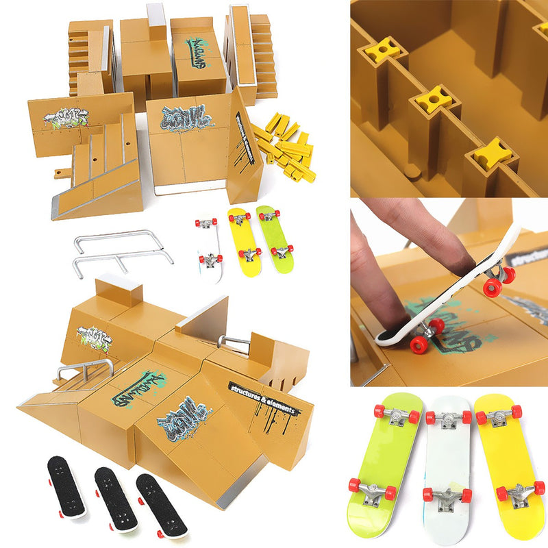 Skate Park Ramp Parts For Tech Deck Fingerboard Finger Board Ultimate Parks 92D Accessories