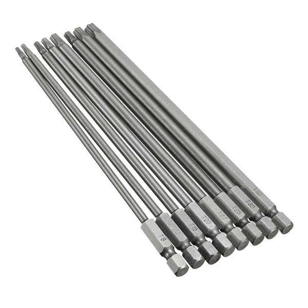 8pcs 150mm Length Magnetic Torx Security Electric Screwdriver Bits Set