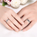 Silver Stainless Steel Women Men Couple Lover Ring Jewelry Gift For Wedding