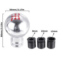 Universal 5 Speed Car Aluminum Alloy Gear Shift Knob Round Ball Shape