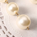 Sweet Hair Band Elegant Pearl Pendant Gemstone Fake Earrings Headbrand Hair Accessories for Women
