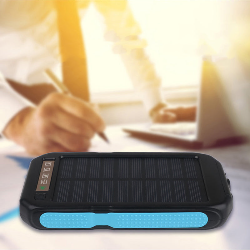 BAKEEY LED Dual USB Ports Solar Panel Power Bank Case 10000mah Waterproof Battery Charger DIY Kits Box Shell For Mobile Phones