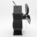 4-Blade Heat Powered Stove Fan for Wood/Log Burner/Fireplace Increases More Warm Air Eco-Friendly Household Fireplace Fan