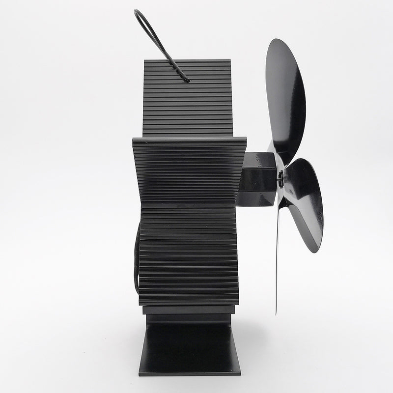 4-Blade Heat Powered Stove Fan for Wood/Log Burner/Fireplace Increases More Warm Air Eco-Friendly Household Fireplace Fan