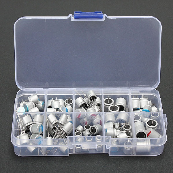 10 Values 90pcs Solid Capacitor Assorted Kit 2.5V~16V 100uF~1500uF With Box