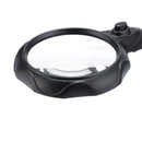 LED Helping Hand Clamp Magnifying Glass Soldering Iron Stand Lens Magnifier Tool